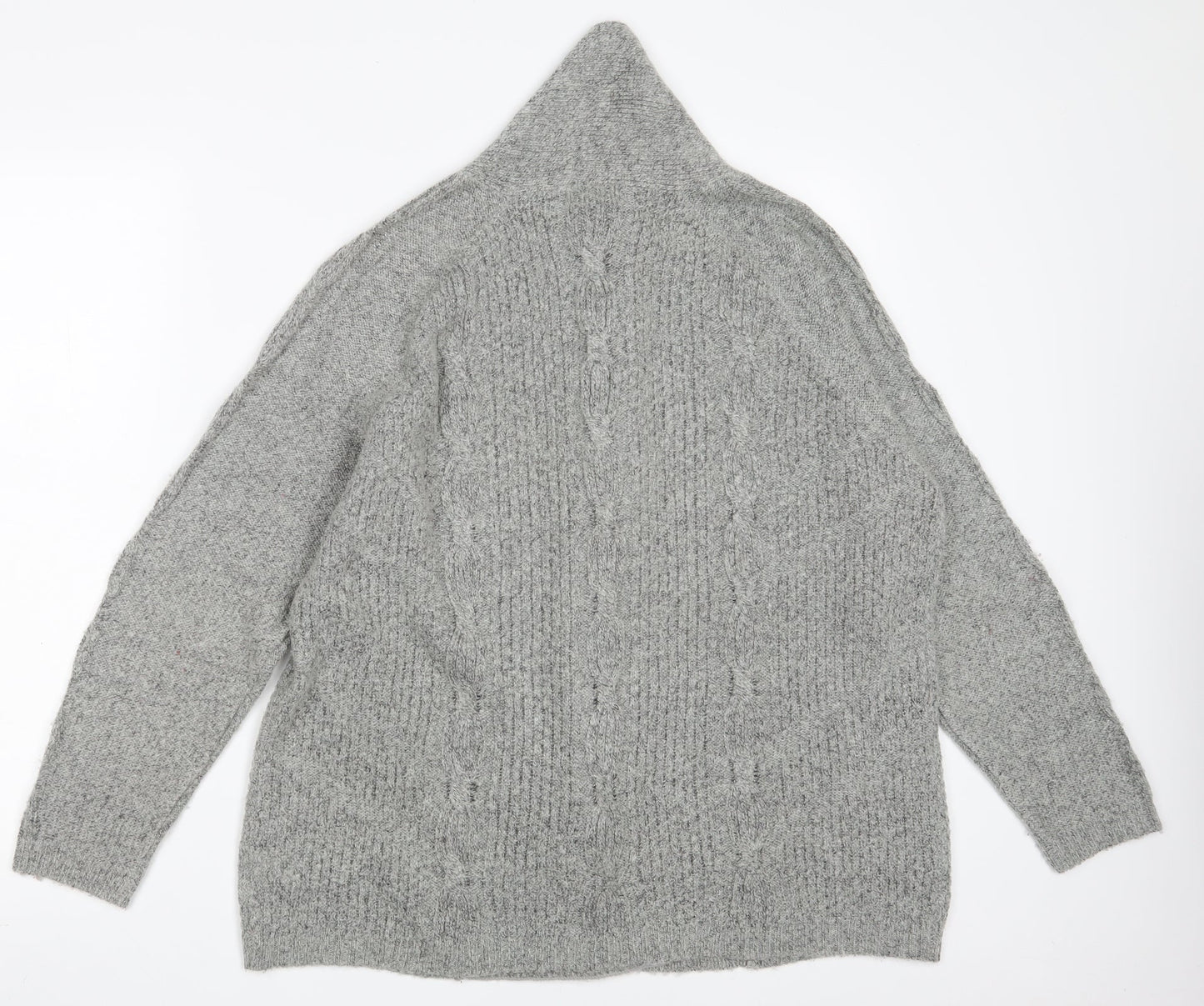 Womens UK Size M Bonmarché Grey Wrap Jumper