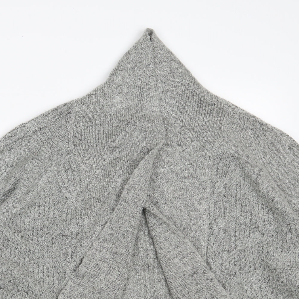 Womens UK Size M Bonmarché Grey Wrap Jumper
