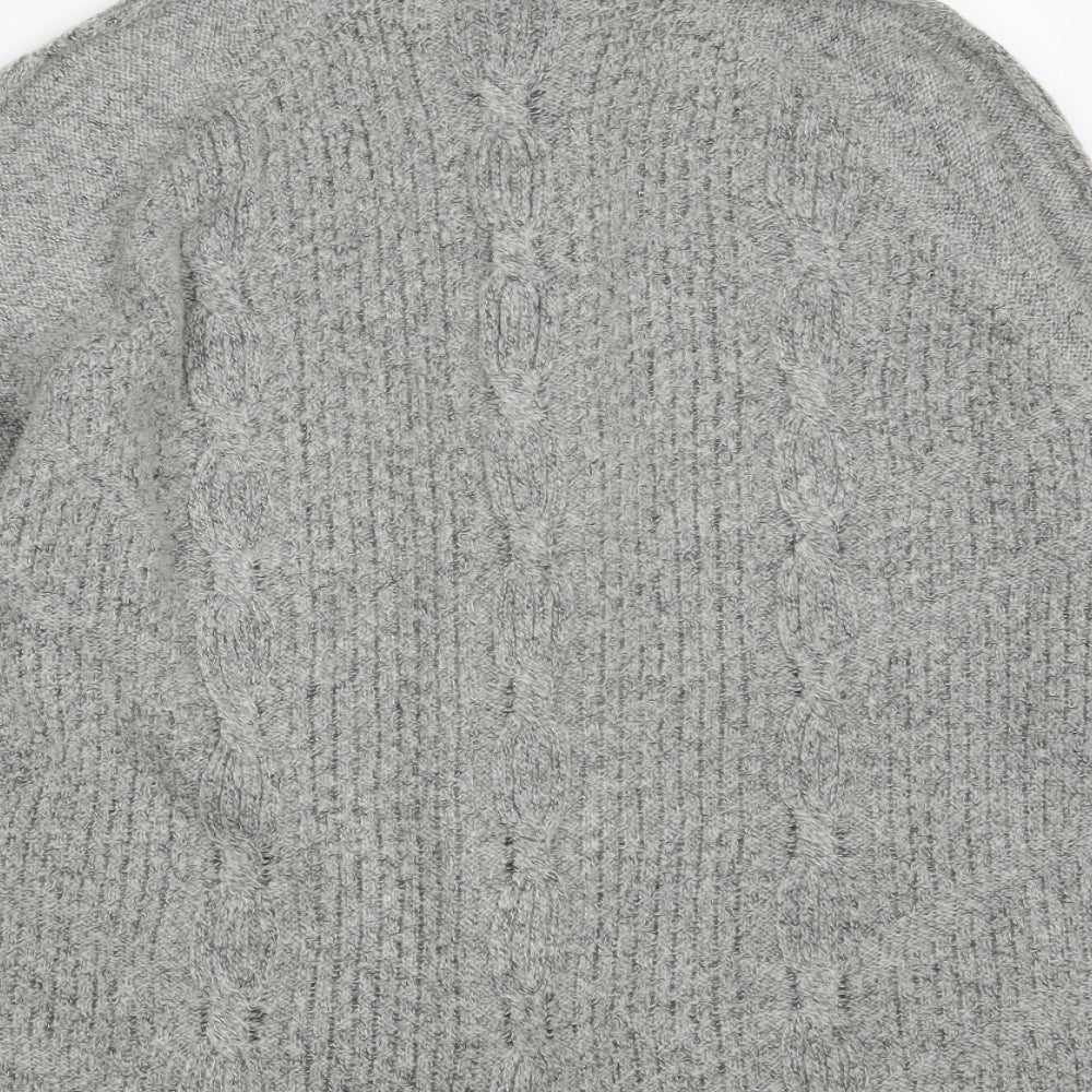Womens UK Size M Bonmarché Grey Wrap Jumper