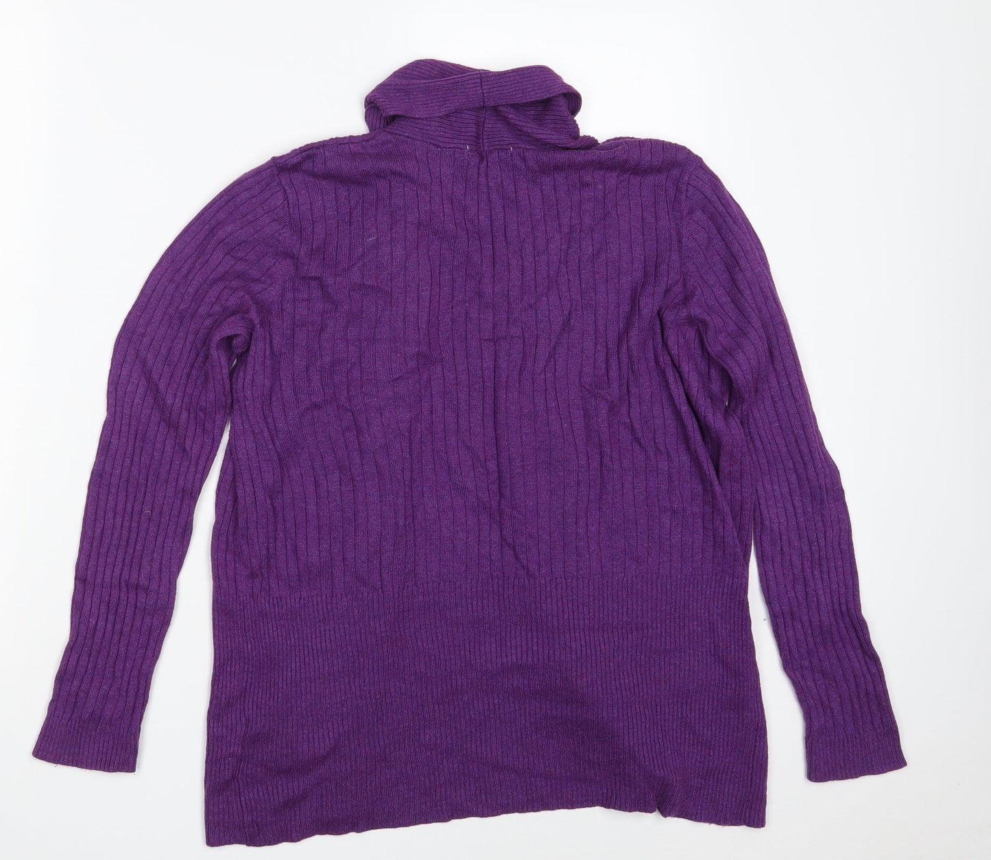 Womens UK Size 14 Marks and Spencer Purple Wrap Jumper