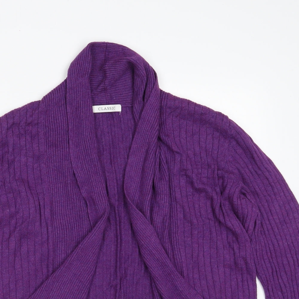 Womens UK Size 14 Marks and Spencer Purple Wrap Jumper