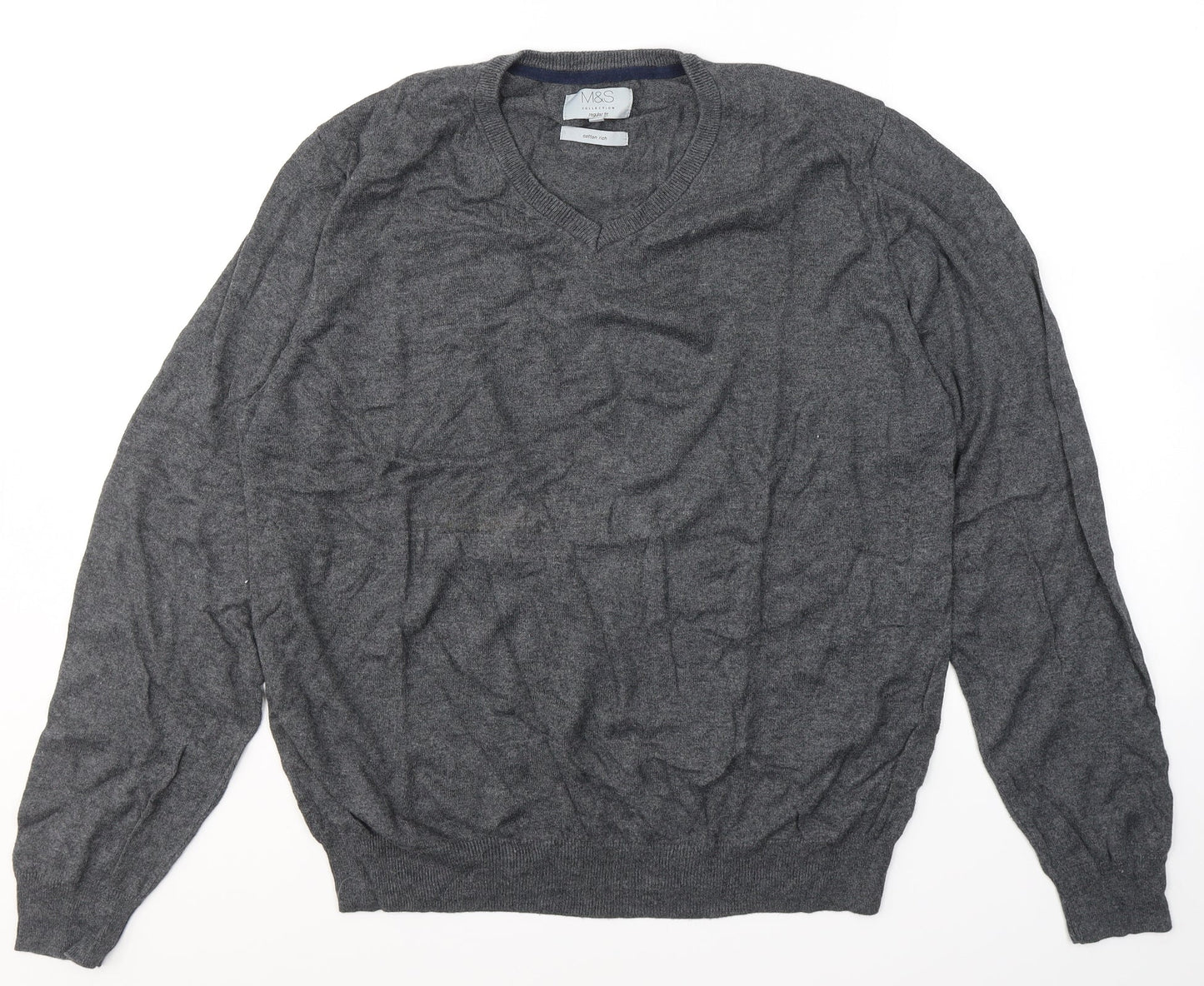 Mens UK Size L Marks and Spencer Grey Pullover Sweatshirt