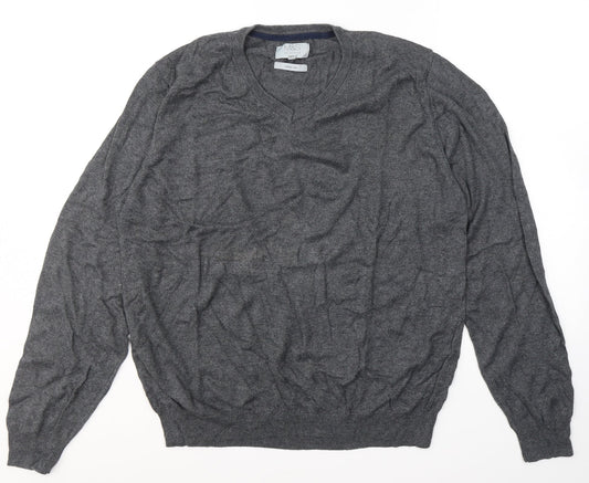 Mens UK Size L Marks and Spencer Grey Pullover Sweatshirt