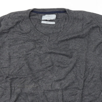 Mens UK Size L Marks and Spencer Grey Pullover Sweatshirt