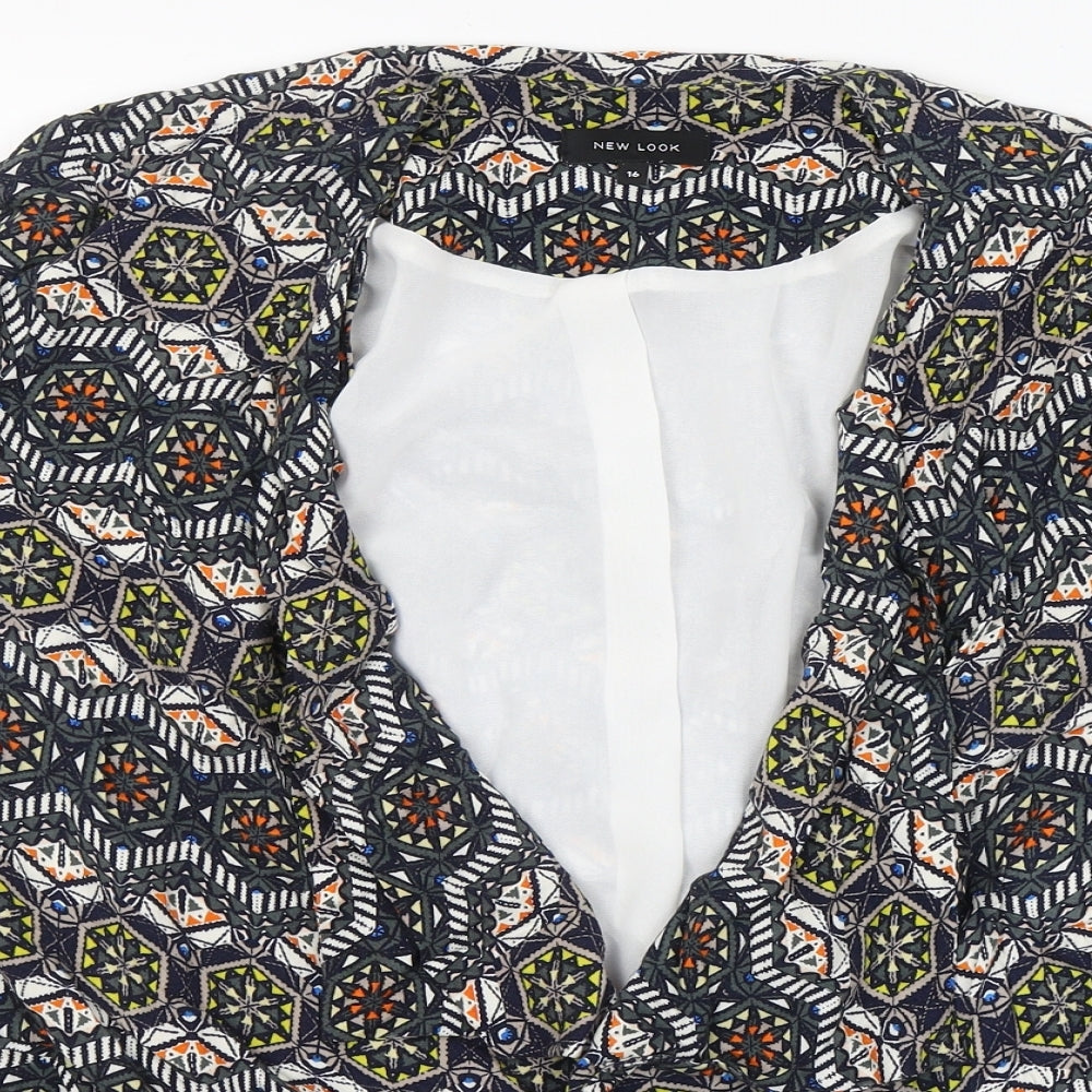 Womens UK Size 16 New Look Blue Cardigan Jumper