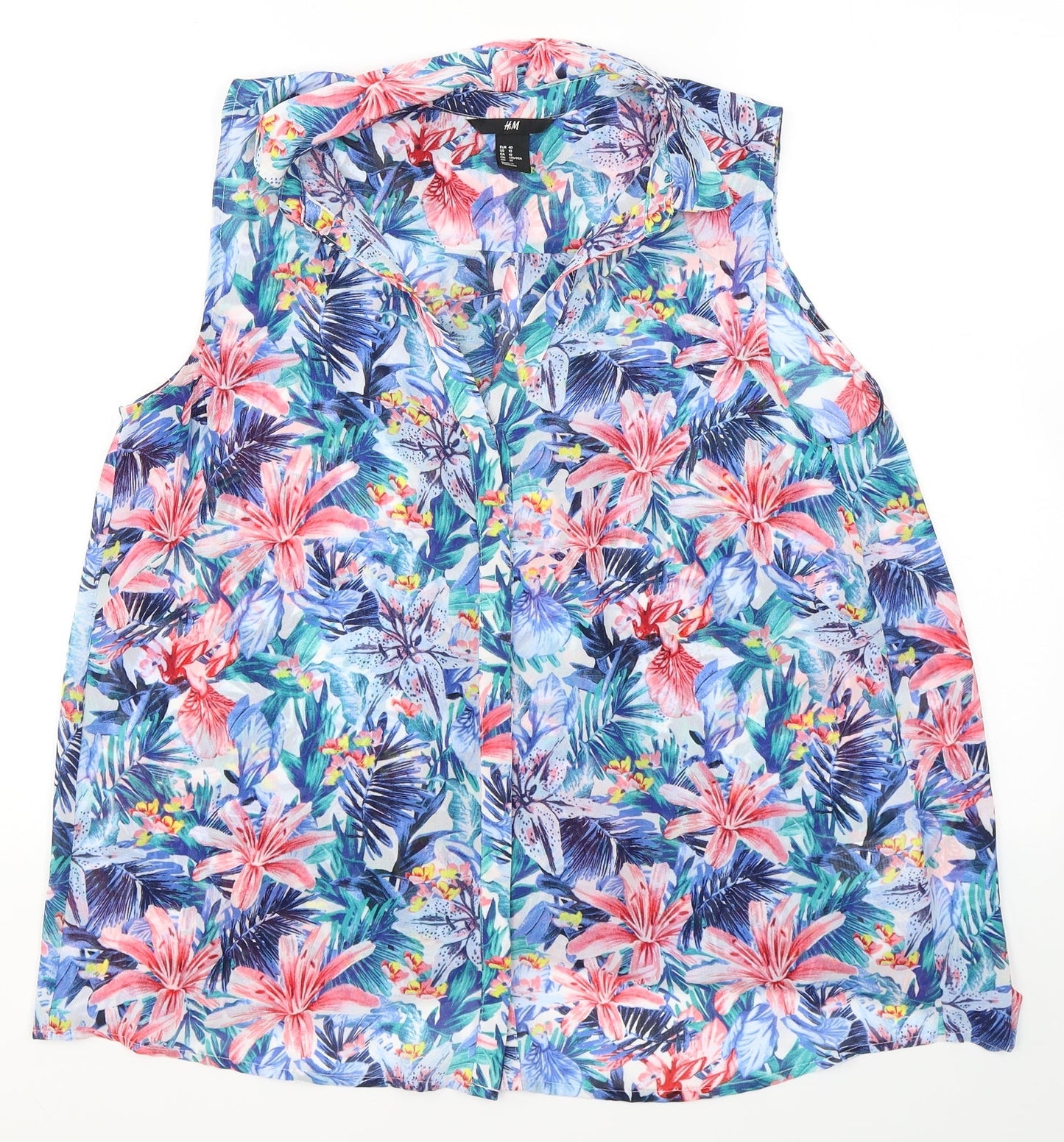 Womens UK Size 10 H&M Blue Camisole Blouse