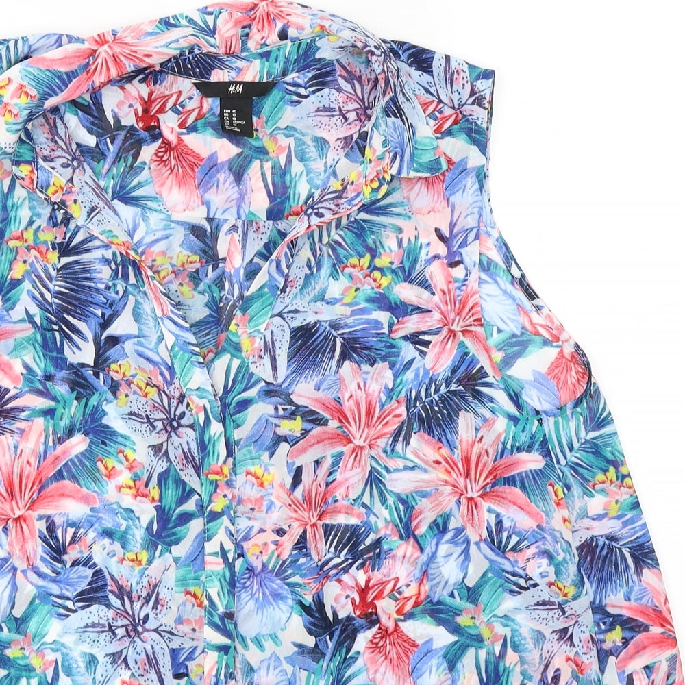 Womens UK Size 10 H&M Blue Camisole Blouse