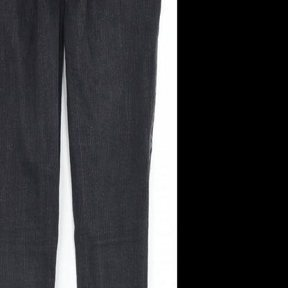 George Womens Black  Cotton Skinny Jeans Size 12 L27 in Regular Button