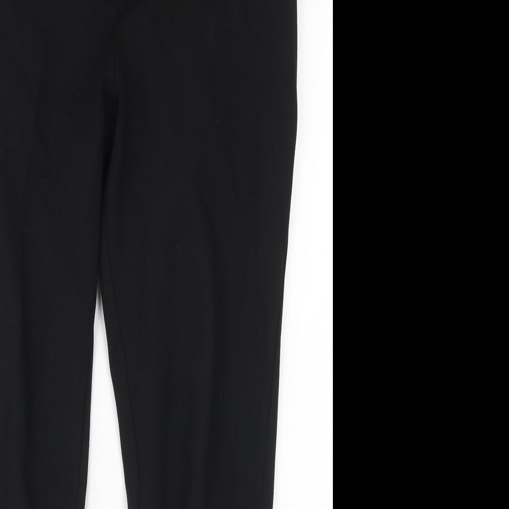 F&F Womens Black  Viscose Dress Pants Trousers Size 12 L24 in Regular Button