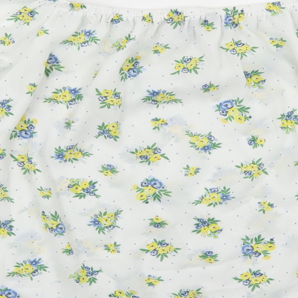 Womens UK Size 8 Peacocks White Cropped Blouse