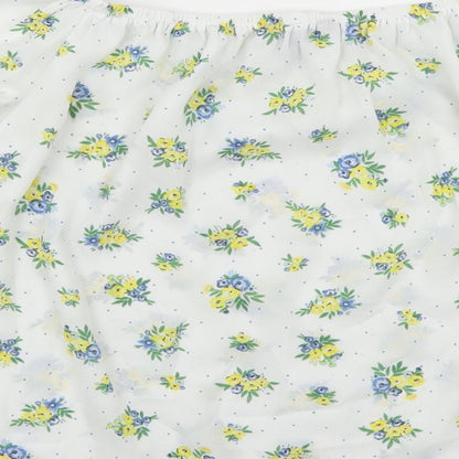 Womens UK Size 8 Peacocks White Cropped Blouse