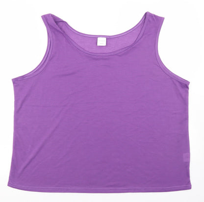 Womens UK Size 20 Gabriella Vicenza Purple Basic Tank