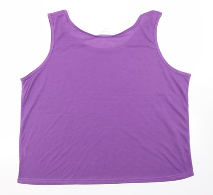 Womens UK Size 20 Gabriella Vicenza Purple Basic Tank