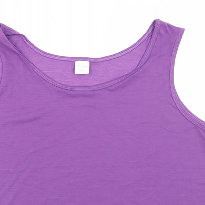 Womens UK Size 20 Gabriella Vicenza Purple Basic Tank