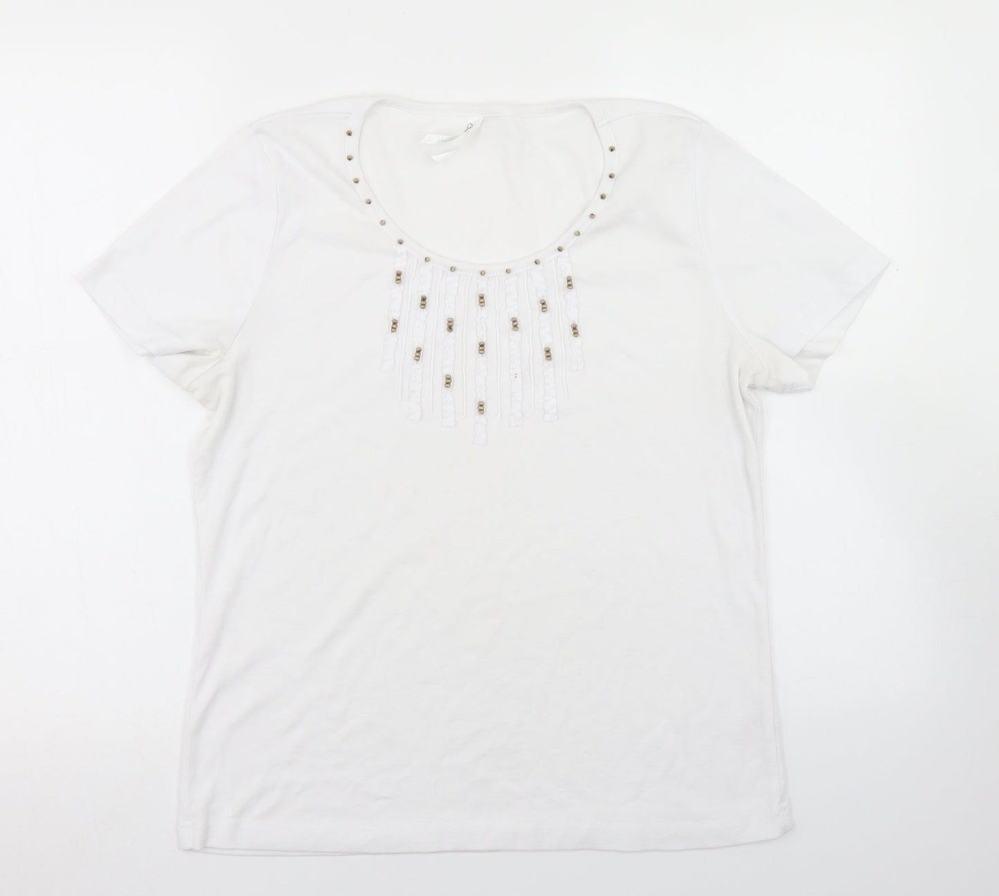 Womens UK Size M BM White Basic T-Shirt