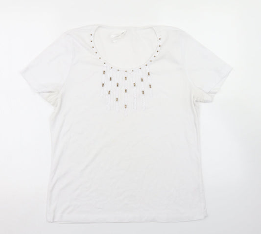 Womens UK Size M BM White Basic T-Shirt