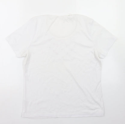 Womens UK Size M BM White Basic T-Shirt