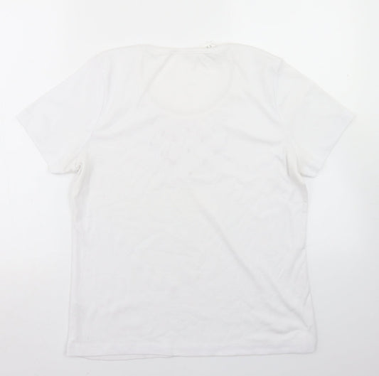 Womens UK Size M BM White Basic T-Shirt