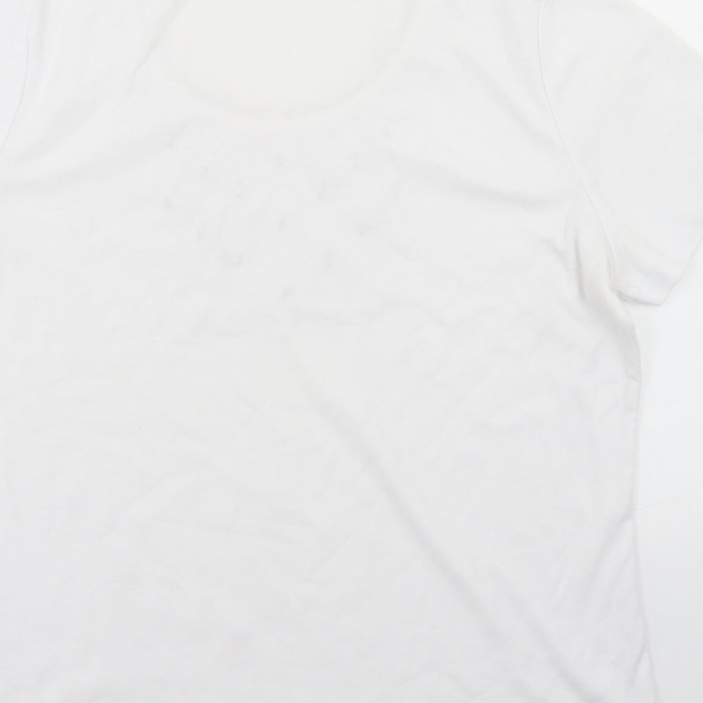 Womens UK Size M BM White Basic T-Shirt