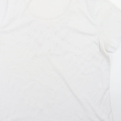 Womens UK Size M BM White Basic T-Shirt