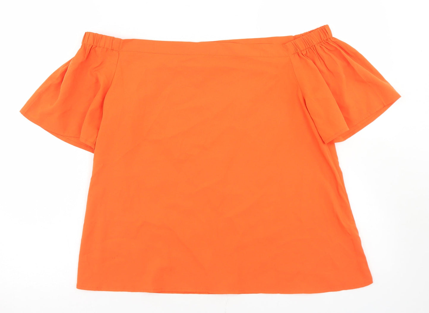 Womens UK Size 12 Peacocks Orange Basic Blouse