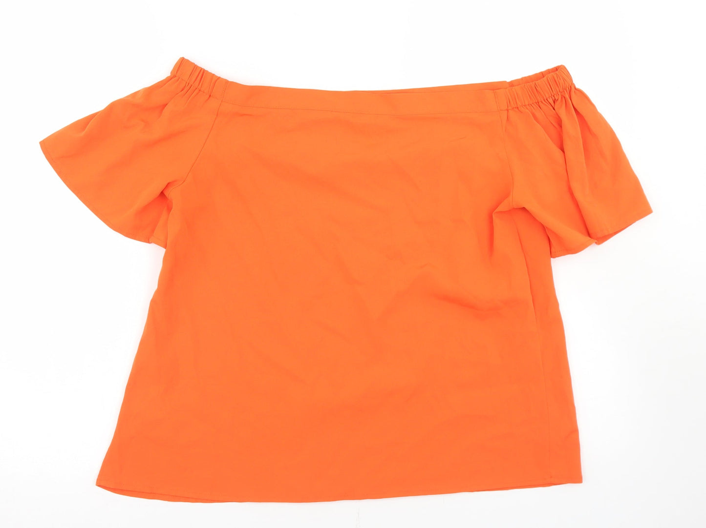 Womens UK Size 12 Peacocks Orange Basic Blouse