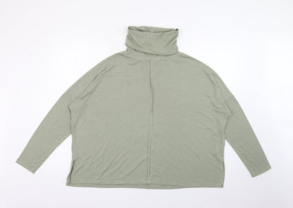 Primark Womens Green Roll Neck  Polyester Pullover Jumper Size 10