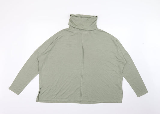 Primark Womens Green Roll Neck  Polyester Pullover Jumper Size 10
