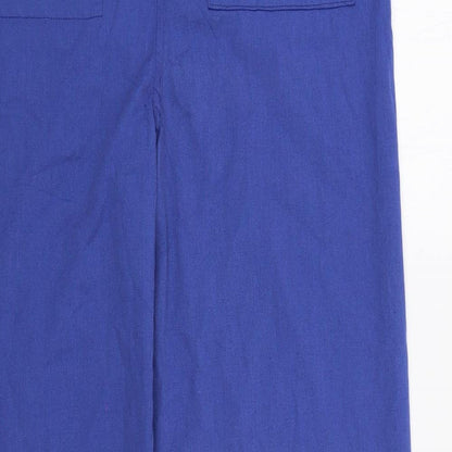 Womens UK Size S Preworn Regular Fit  Blue Trousers