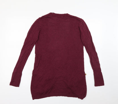 Primark Womens Purple V-Neck  Acrylic Cardigan Jumper Size 8