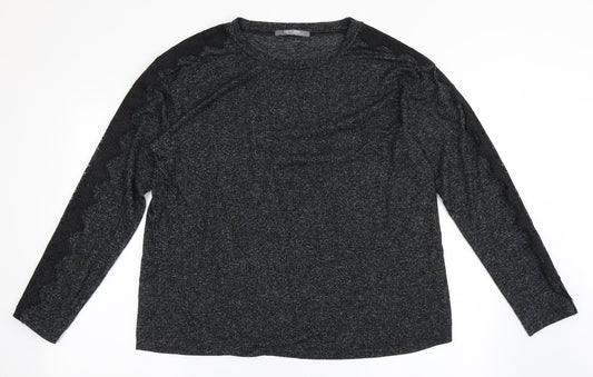 Womens UK Size L COIN 1804 Black Basic T-Shirt
