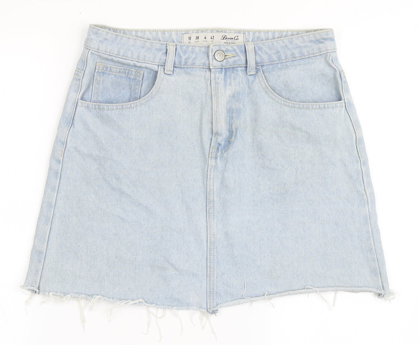 Womens UK Size 10 Denim Co A-Line Denim Skirt