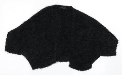George Womens Black V-Neck  Acrylic Cardigan Jumper Size 16