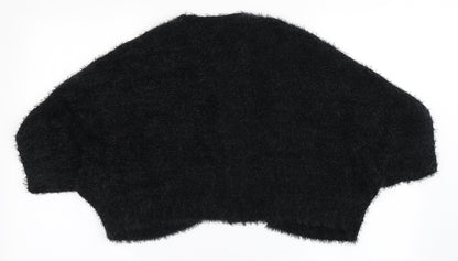 George Womens Black V-Neck  Acrylic Cardigan Jumper Size 16