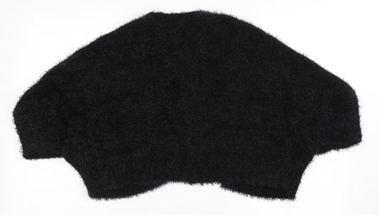 George Womens Black V-Neck  Acrylic Cardigan Jumper Size 16