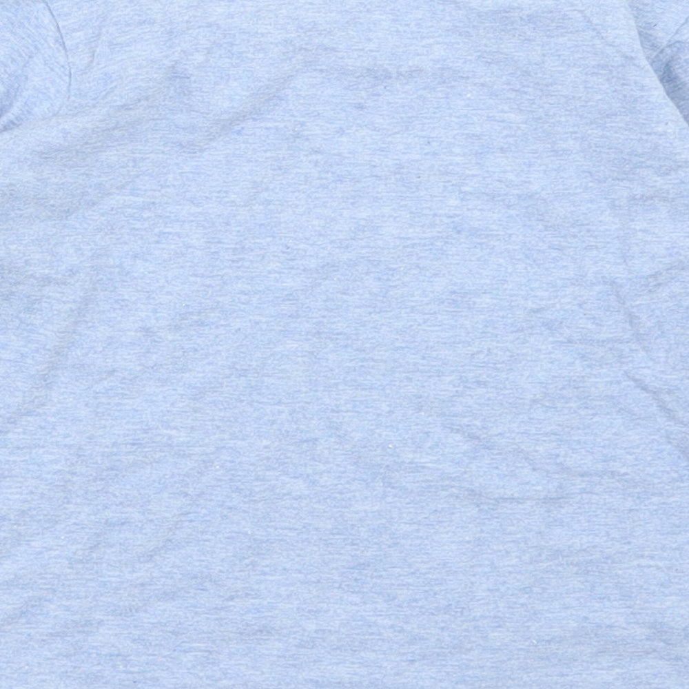 E-vie Angel Girls Blue  Cotton Basic T-Shirt Size 3 Years Crew Neck
