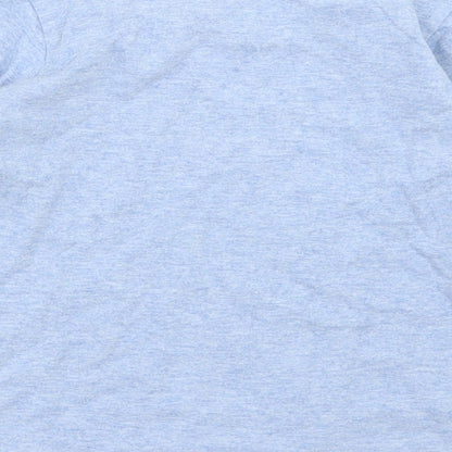 E-vie Angel Girls Blue  Cotton Basic T-Shirt Size 3 Years Crew Neck