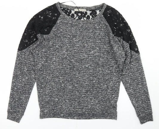 Womens UK Size 6 Atmosphere Grey Basic T-Shirt