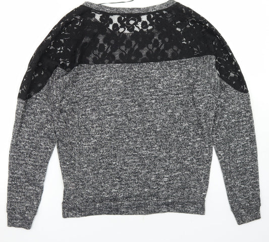 Womens UK Size 6 Atmosphere Grey Basic T-Shirt