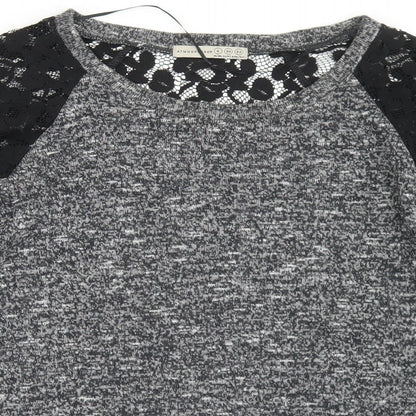 Womens UK Size 6 Atmosphere Grey Basic T-Shirt