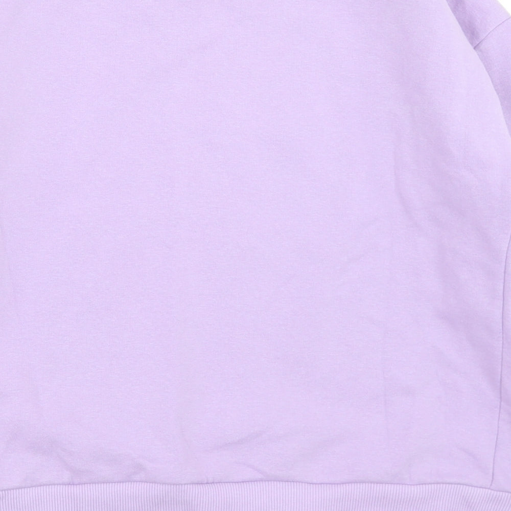 George Girls Purple  Cotton Pullover Sweatshirt Size 12-13 Years   - Butterflies