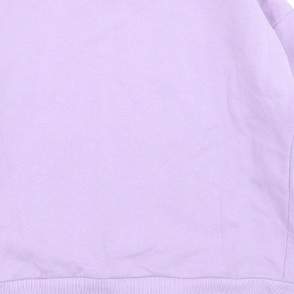 George Girls Purple  Cotton Pullover Sweatshirt Size 12-13 Years   - Butterflies