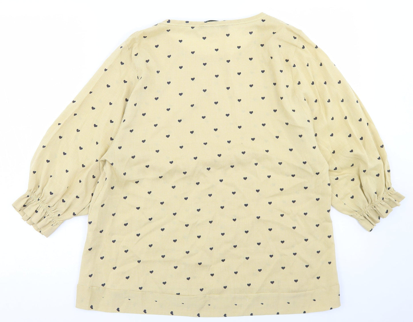 Womens UK Size M Zanzea Yellow Basic Blouse