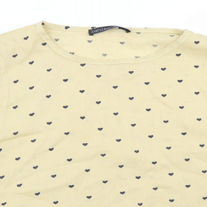 Womens UK Size M Zanzea Yellow Basic Blouse