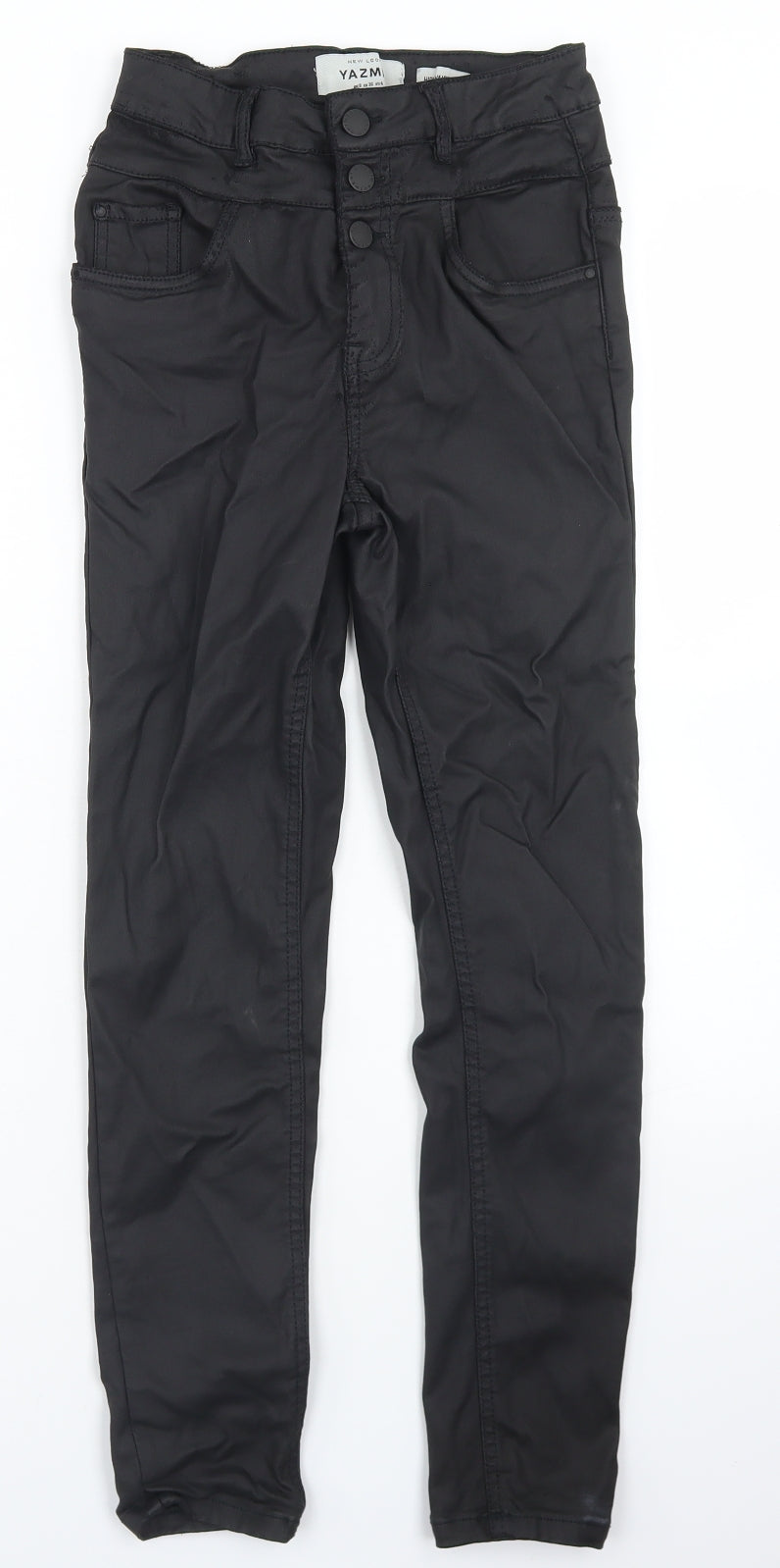 New Look Womens Black  Viscose Skinny Jeans Size 8 L24 in Regular Button