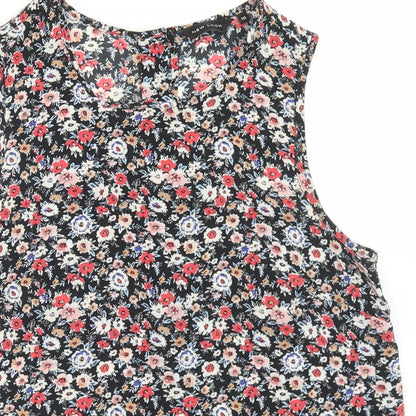 Womens UK Size 10 New Look Black Basic Blouse