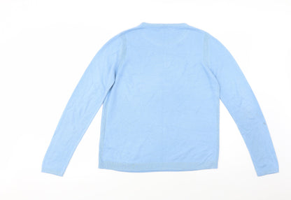 Womens UK Size 14 Marks and Spencer Blue Pullover Jumper