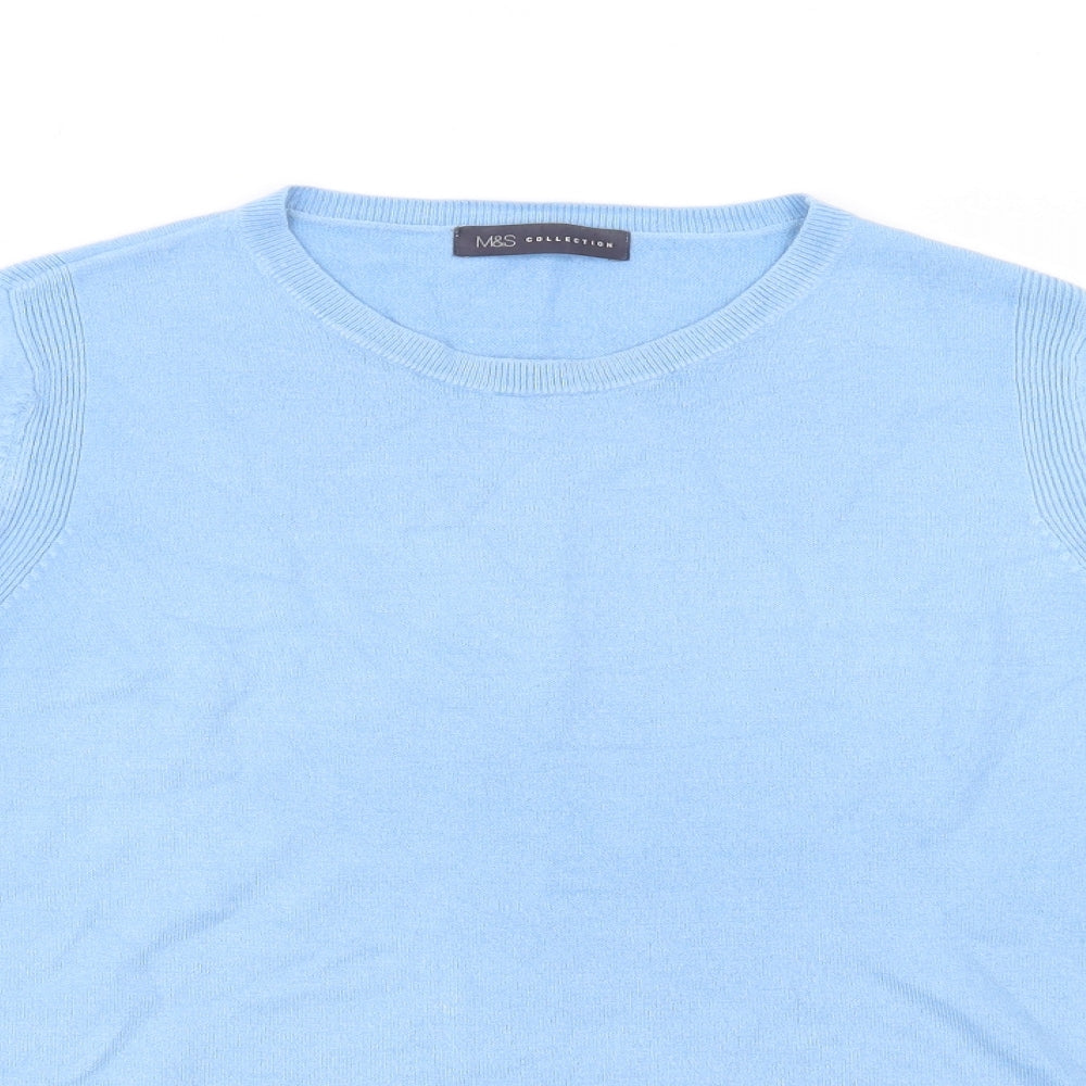 Womens UK Size 14 Marks and Spencer Blue Pullover Jumper