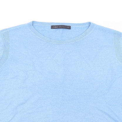 Womens UK Size 14 Marks and Spencer Blue Pullover Jumper