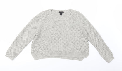 Womens UK Size M H&M Grey Pullover Jumper